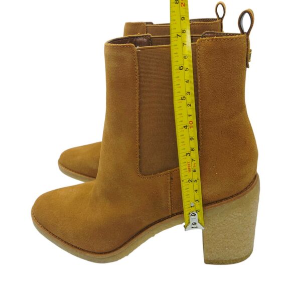 Lauren Ralph Lauren Marianna Camel Water Repellent Suede Chelsea Booties 10B NEW - Picture 11 of 15